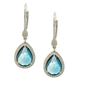 London Blue Topaz and Diamond Earrings